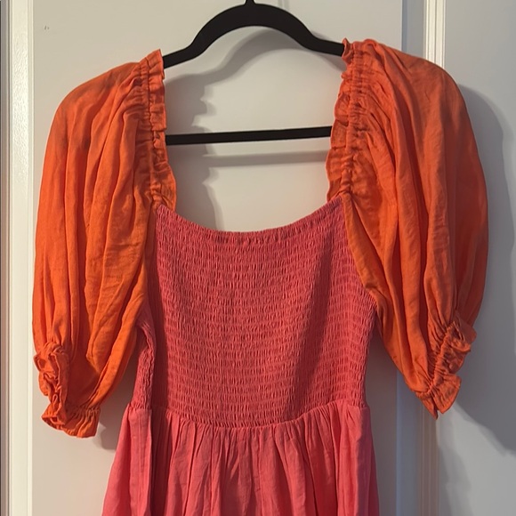 Vibrant Orange and Pink Dress - Picture 2 of 3